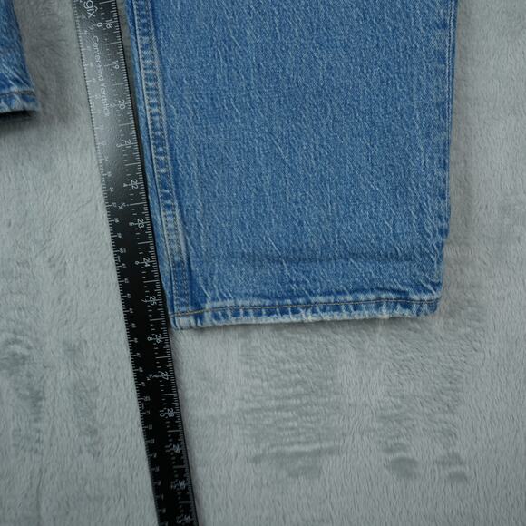 Gap Jeans Womens 32x26 Blue Cropped Ankle Cheeky Straight Button Fly High Rise - Picture 6 of 14